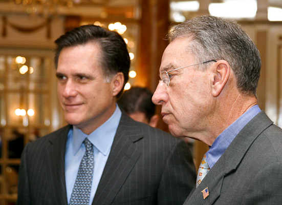 Mitt Romney (former gov. of Massachusetts) and Senator Chuck Grassley (R-IA)